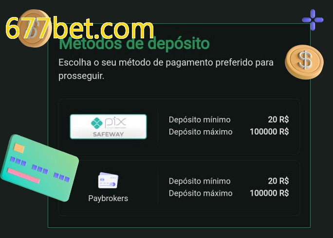 O cassino 677bet.combet oferece uma grande variedade de métodos de pagamento